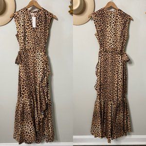 rebecca taylor spring leopard wrap dress